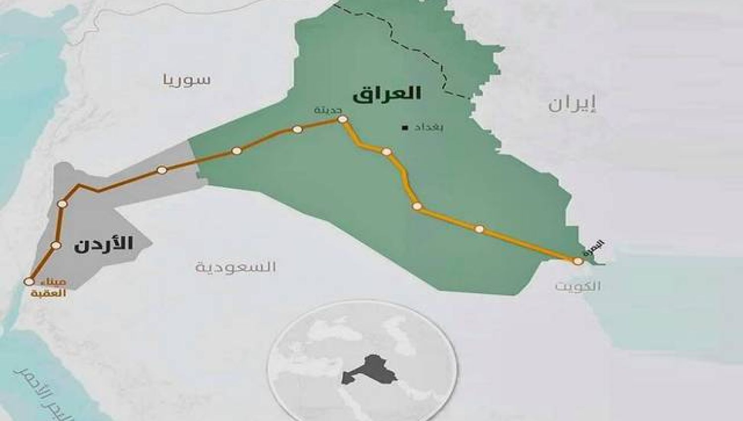 خط أنابيب البصرة - العقبة: مؤجل حتى إشعار آخر